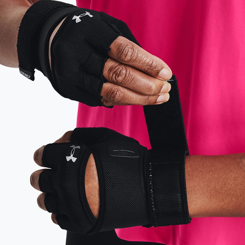 Rękawiczki treningowe damskie Under Armour M'S Weightlifting black/black/silver 3