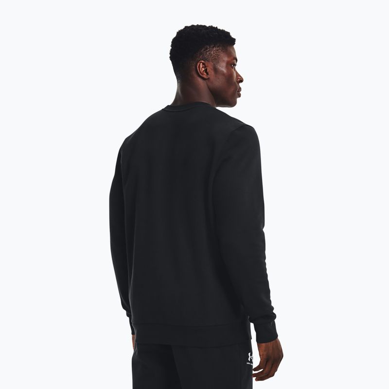 Bluza męska Under Armour Essential Fleece Crew black/white 2