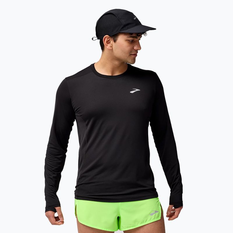 Longsleeve do biegania męski Brooks Atmosphere 3.0 black