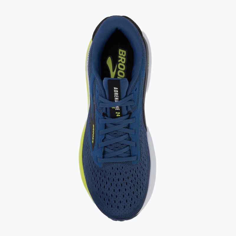 Buty do biegania męskie Brooks Adrenaline GTS 24 navy peony/black/acid lime 5