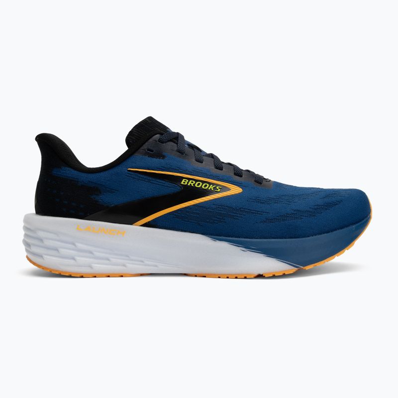 Buty do biegania męskie Brooks Launch 11 black/navy peony/orange 2