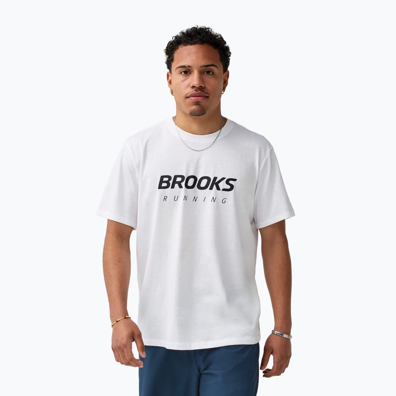 Koszulka do biegania męska Brooks Graphic white/black