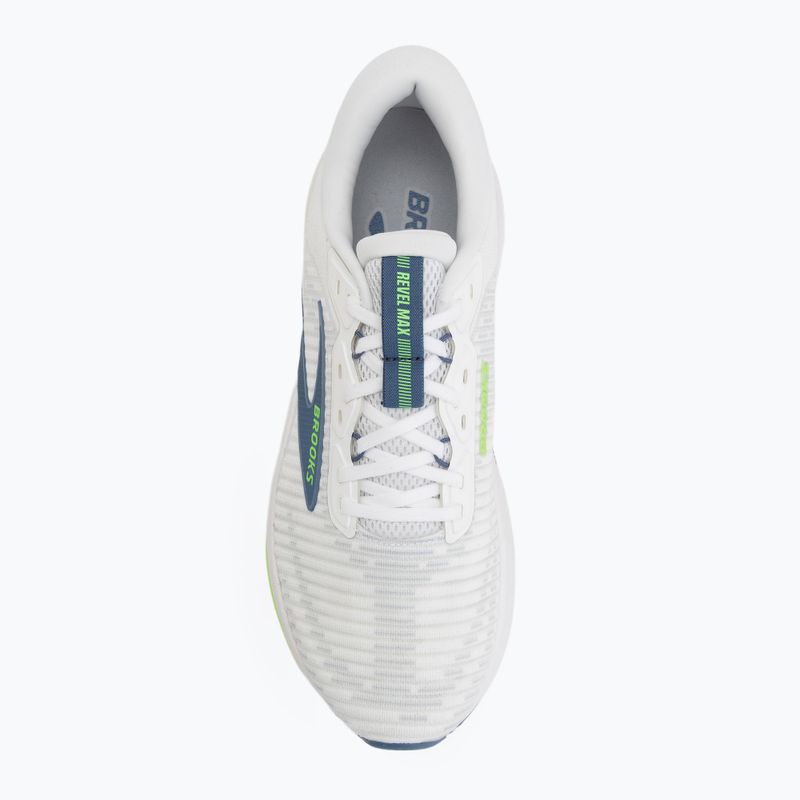 Buty do biegania męskie Brooks Revel Max white/moonlight/green gecko 5