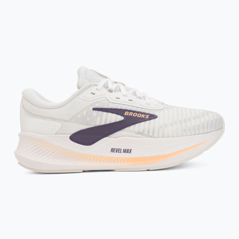 Buty do biegania damskie Brooks Revel Max brightwhite/mulledgrape/peach 2