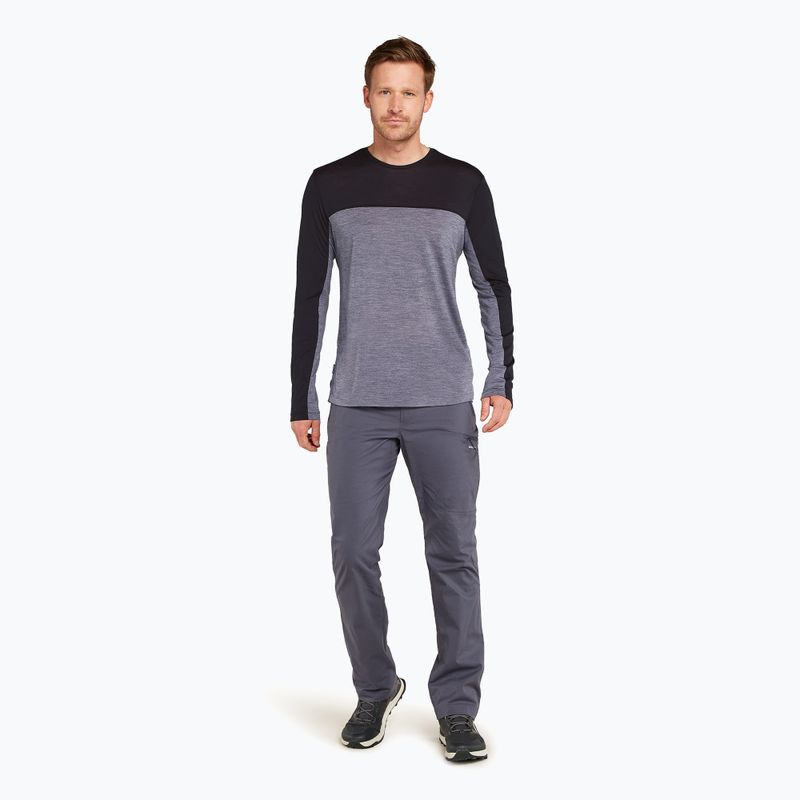 Longsleeve trekkingowy męski icebreaker Merino 125 Cool-Lite Sphere LS Tee Colour Block graphite 2