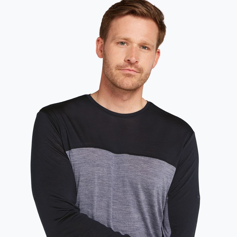 Longsleeve trekkingowy męski icebreaker Merino 125 Cool-Lite Sphere LS Tee Colour Block graphite 4
