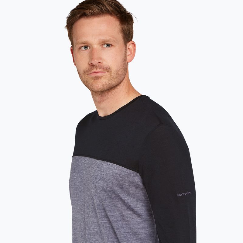 Longsleeve trekkingowy męski icebreaker Merino 125 Cool-Lite Sphere LS Tee Colour Block graphite 5