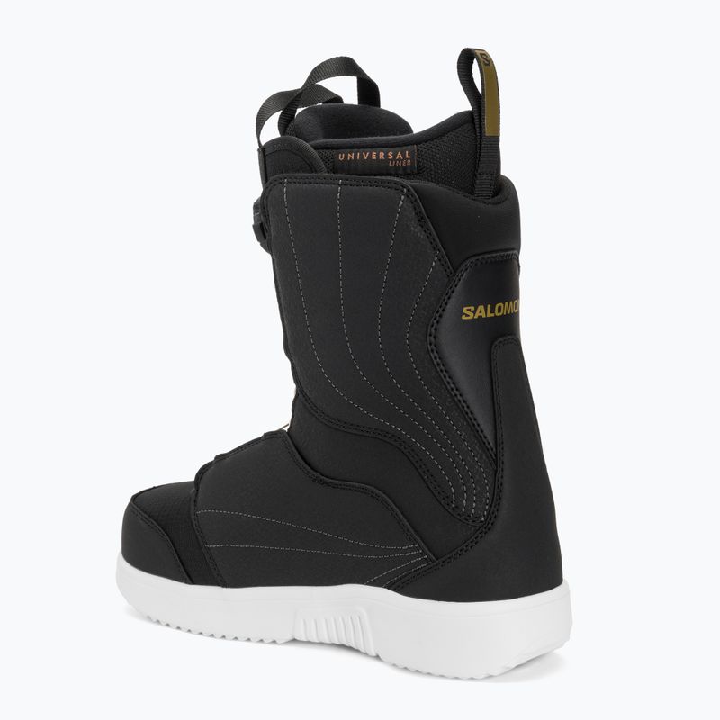 Buty snowboardowe damskie Salomon Pearl Boa W black/white/gold 2