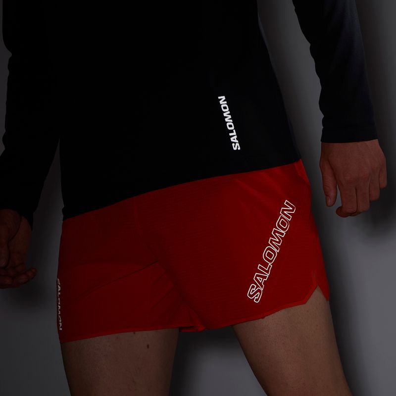 Longsleeve do biegania męski Salomon Sense Aero Seamless Tee deep black 5