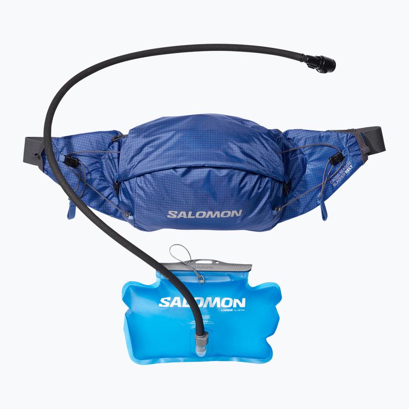 Pas do biegania Salomon Cross Season Waist + bukłak 1l nautical blue/ebony 2