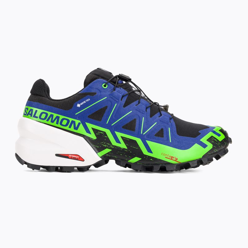 Buty do biegania męskie Salomon Spikecross 6 GTX black/surf the web/green gecko 2