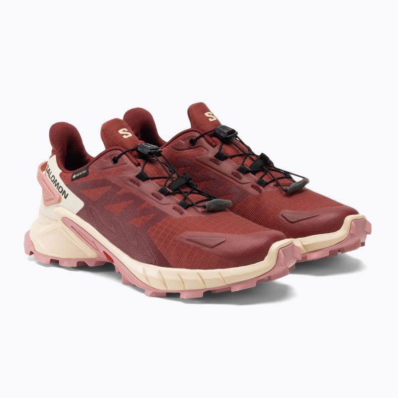 Buty do biegania damskie Salomon Supercross 4 GTX cow hide/syrah/blush 6