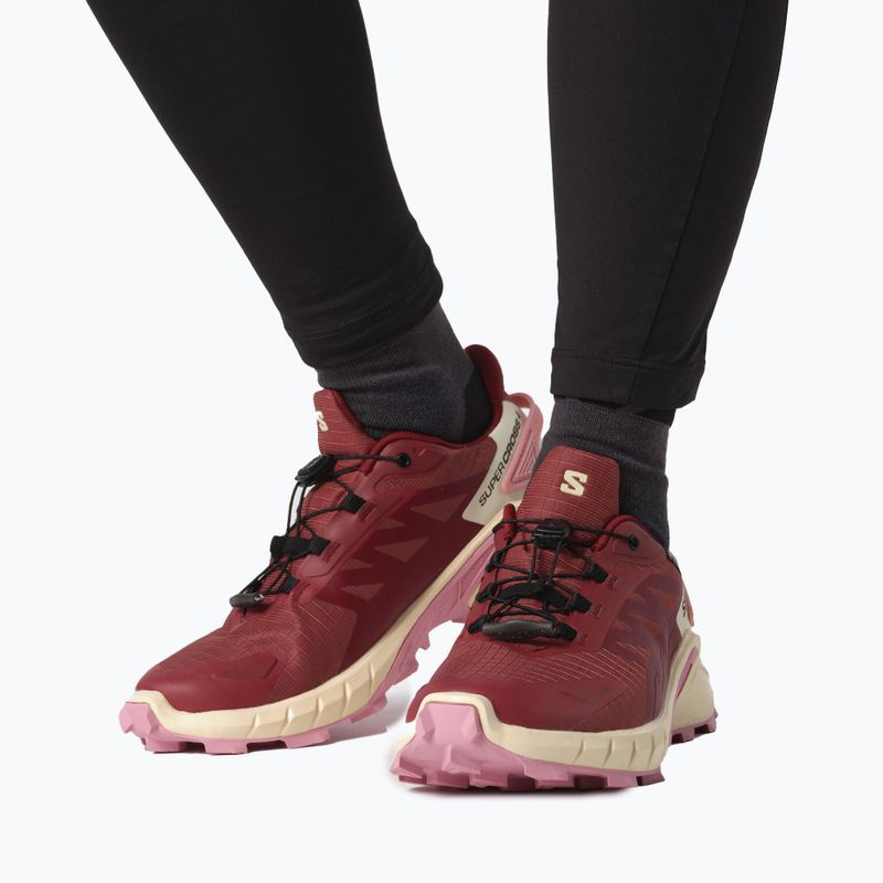 Buty do biegania damskie Salomon Supercross 4 GTX cow hide/syrah/blush 2