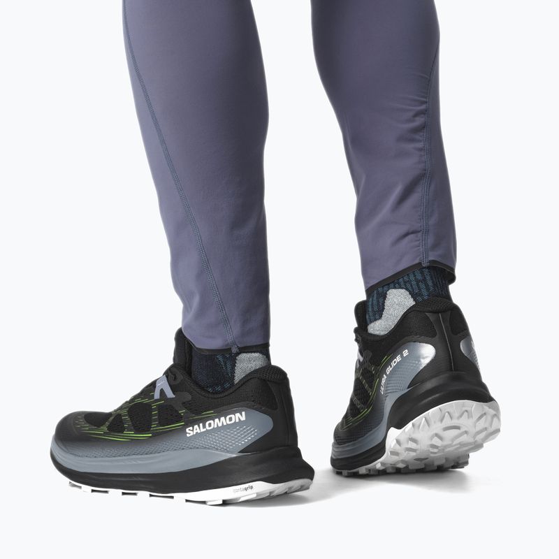 Buty do biegania męskie Salomon Ultra Glide 2 black/flint stone/green gecko 5
