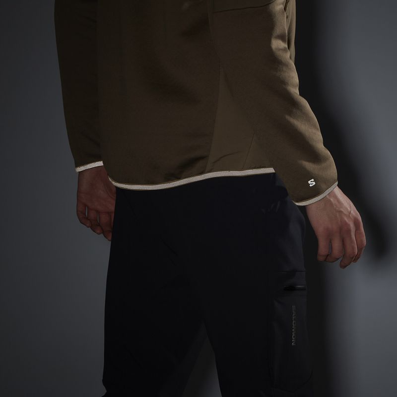 Bluza trekkingowa męska Salomon Outline Hyb Warm Hd shitake 7