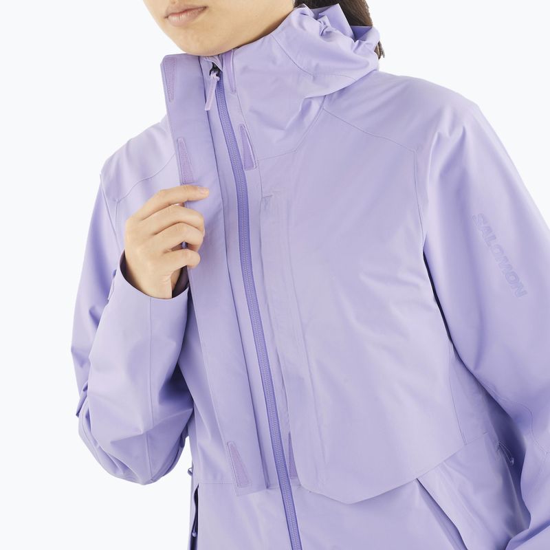 Kurtka przeciwwiatrowa damska Salomon Outerpath Pro 2.5L violet tulip 4
