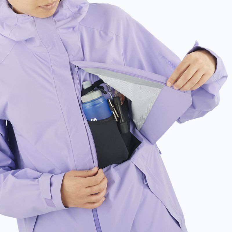 Kurtka przeciwwiatrowa damska Salomon Outerpath Pro 2.5L violet tulip 7