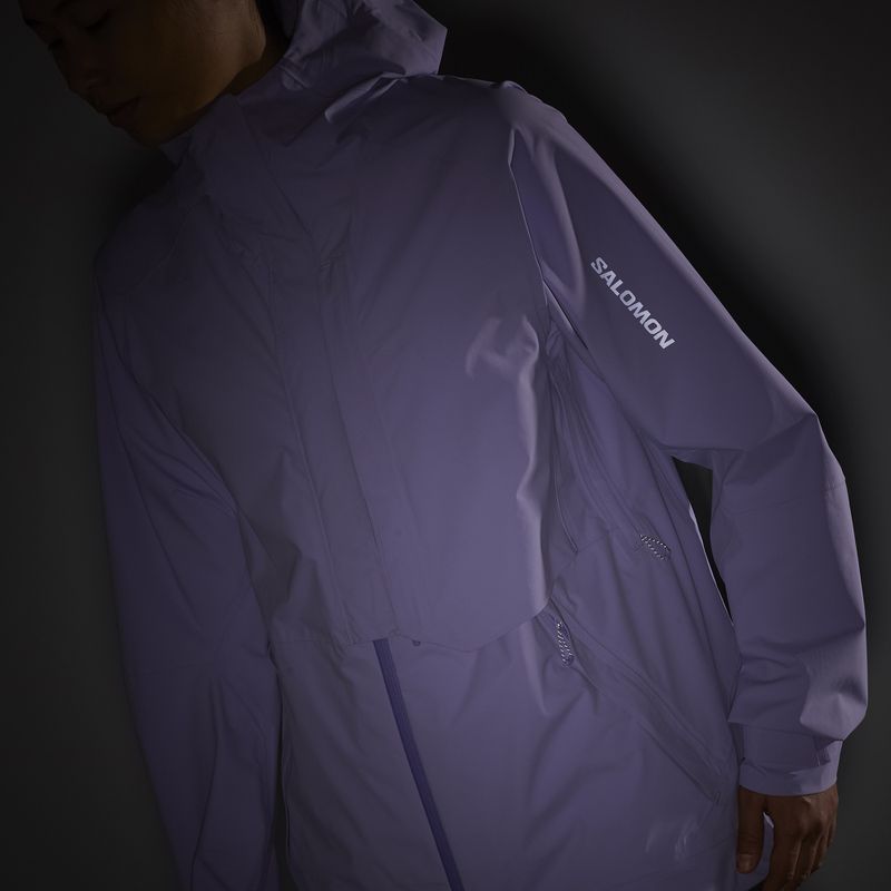 Kurtka przeciwwiatrowa damska Salomon Outerpath Pro 2.5L violet tulip 8