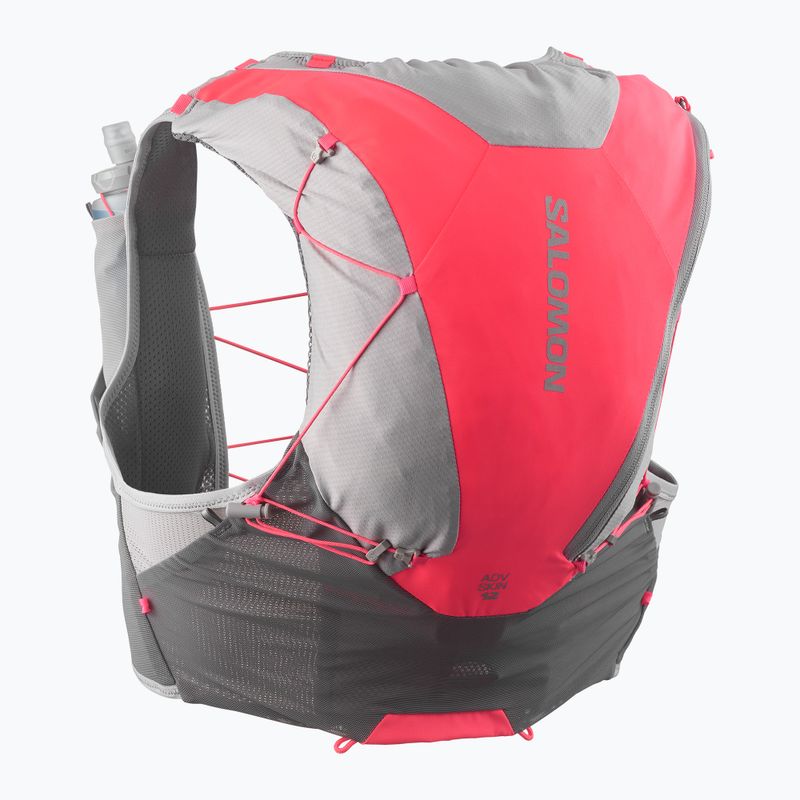 Kamizelka do biegania Salomon ADV SKIN 12 Set castelrock/alloy/neon flame 2