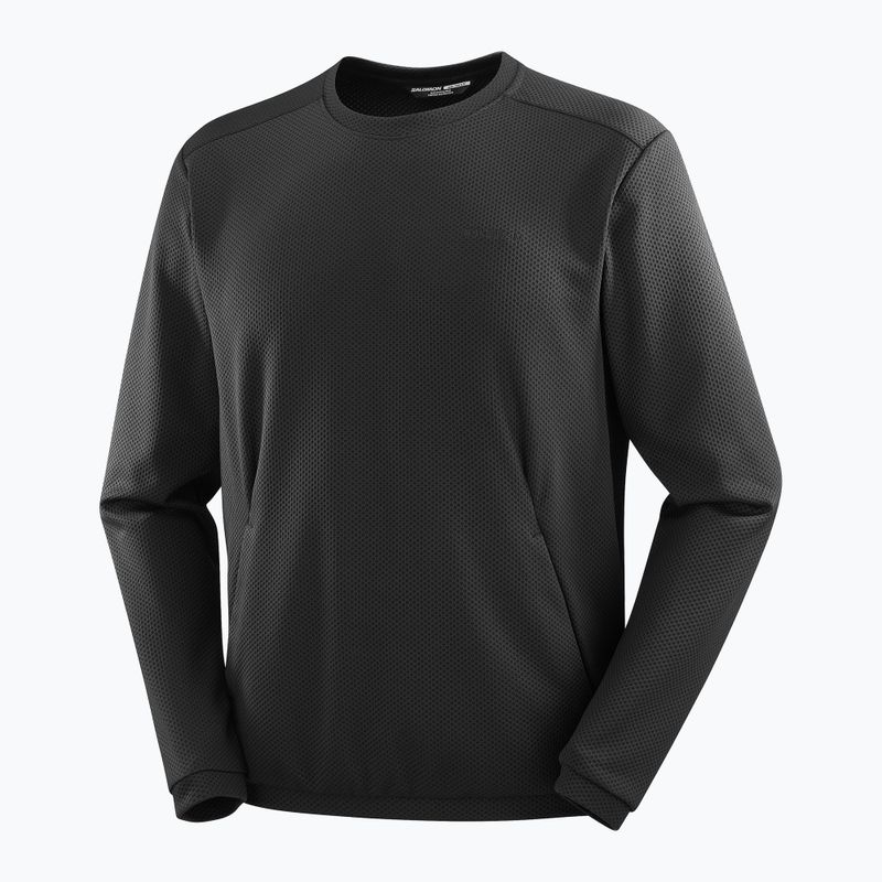Bluza trekkingowa męska Salomon Motomesh Crewneck deep black 8