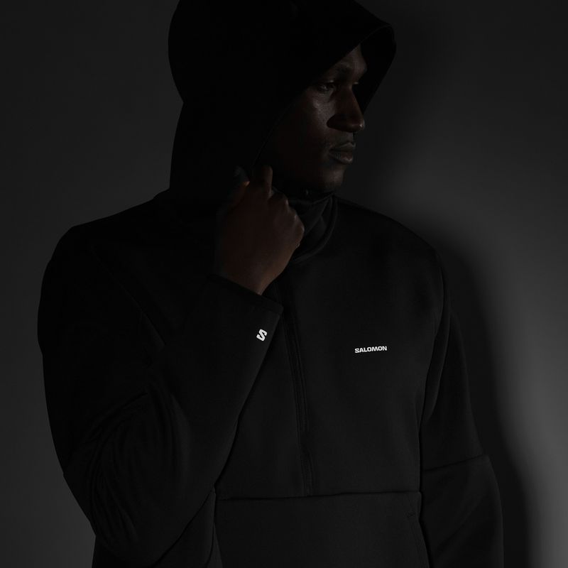 Bluza męska Salomon SHAKEout Half Zip Hooded deep black 5