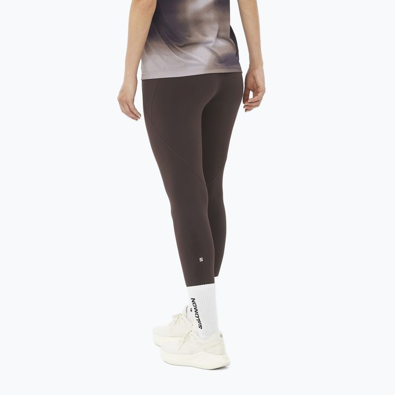 Legginsy do biegania damskie Salomon SHAKEout Bliss 25" coffee bean 3