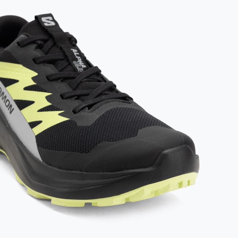 Buty do biegania męskie Salomon Alphaglide GTX black/alloy/sharp green 7