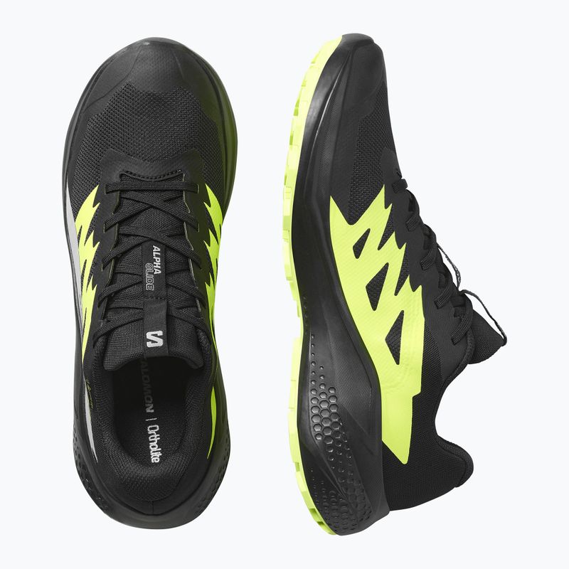 Buty do biegania męskie Salomon Alphaglide GTX black/alloy/sharp green 12