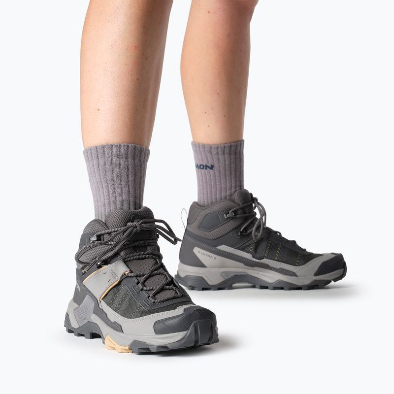 Buty trekkingowe damskie Salomon X Ultra 5 MID GTX nine iron/gull/soft clay 8