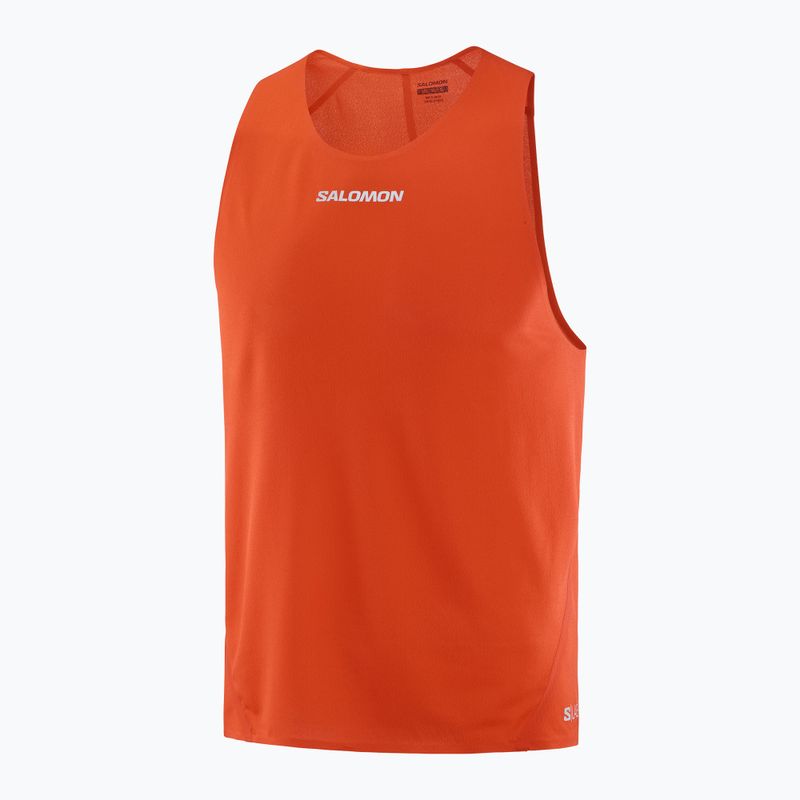 Koszulka do biegania męska Salomon S/Lab Speed Singlet flery red 4
