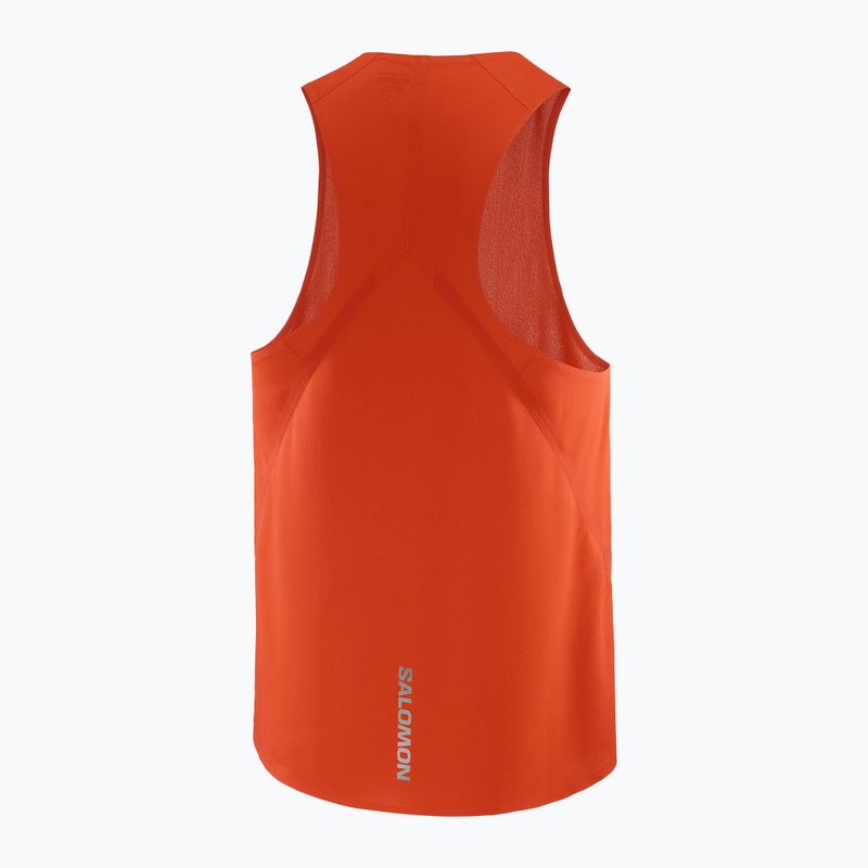 Koszulka do biegania męska Salomon S/Lab Speed Singlet flery red 6