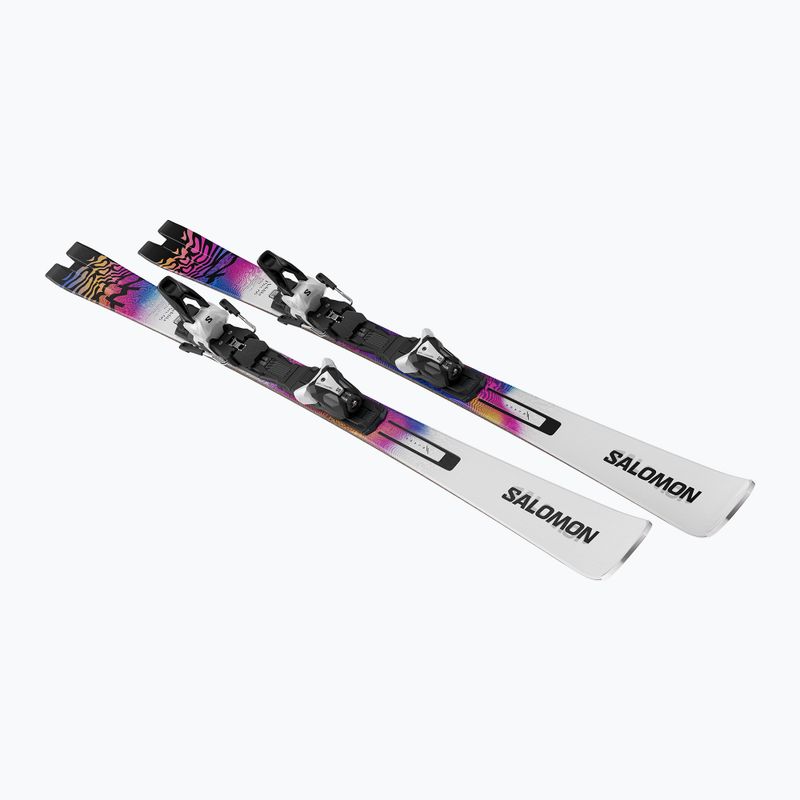 Narty zjazdowe Salomon E Addikt Pro 66 + wiązania MI12 GW whitet/race blue/rhodamine 3