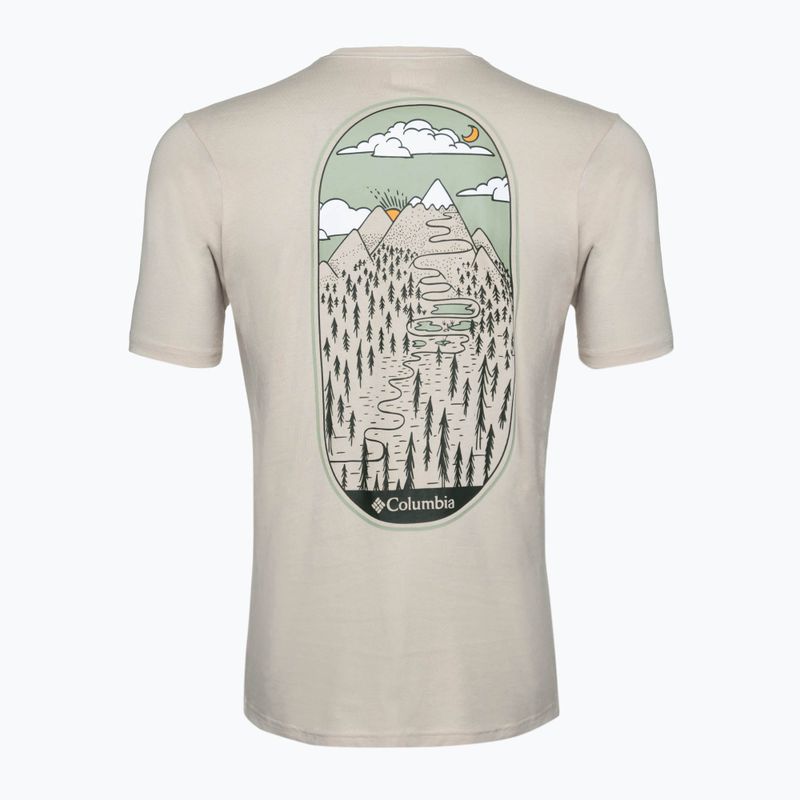 Koszulka trekkingowa męska Columbia Rockaway River Graphic dark stone/winding wonder 7