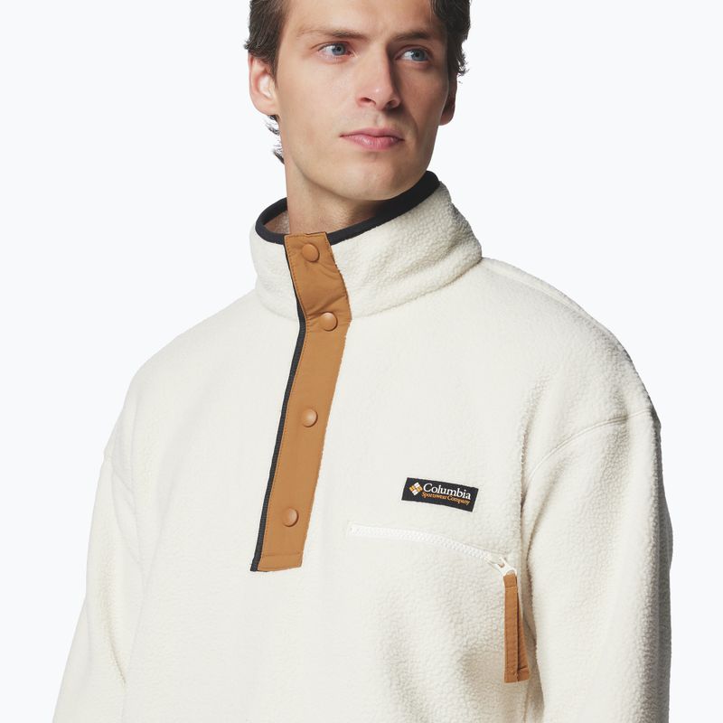 Bluza polarowa męska Columbia Helvetia II Half Snap Fleece chalk 5