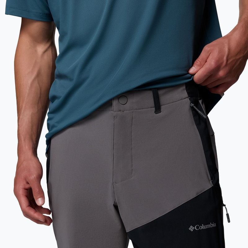 Spodnie softshell męskie Columbia Tech Softshell city grey/black 5