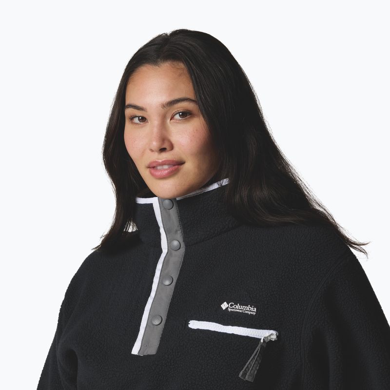 Bluza polarowa damska Columbia Helvetia II Cropped Half Snap Fleece black 5