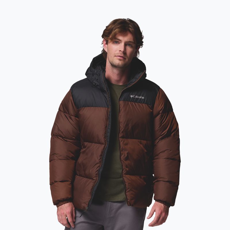 Kurtka ocieplana męska Columbia Puffect II Hooded tobacco/black 5