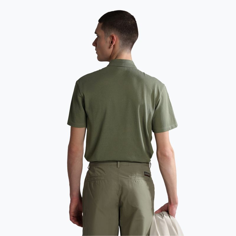 Koszulka polo męska Napapijri Ealis green lichen 3