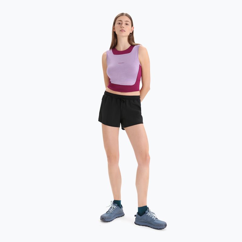 Koszulka termoaktywny damska icebreaker Zoneknit Cropped Bra-Tank purple gaze 2