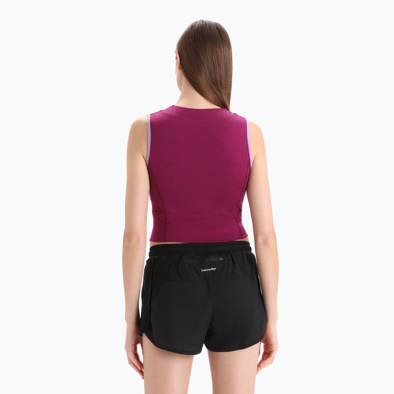 Koszulka termoaktywny damska icebreaker Zoneknit Cropped Bra-Tank purple gaze 3