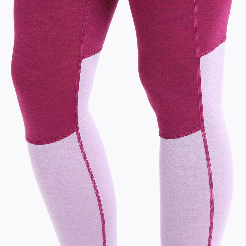 Spodnie termoaktywne damskie icebreaker 125 Zoneknit purple gaze 5