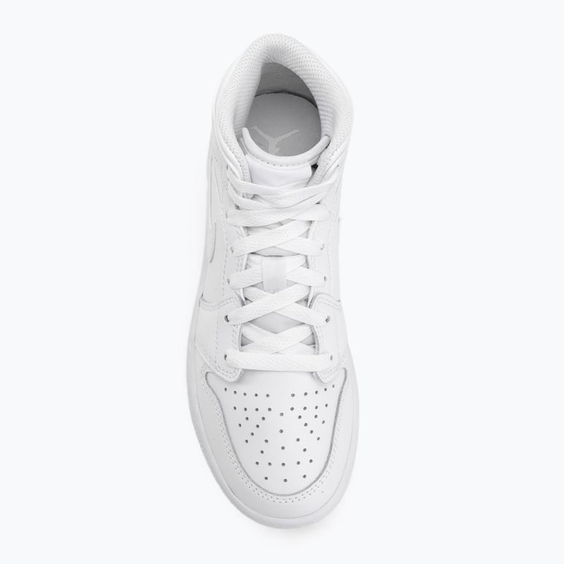 Buty Jordan 1 Mid white/white/white 5