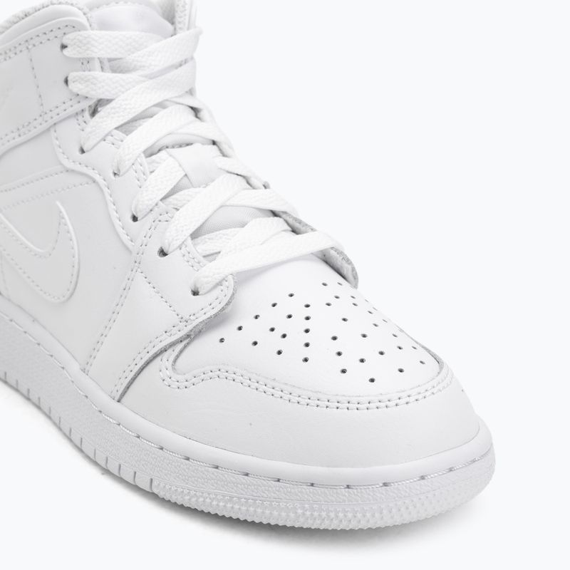 Buty Jordan 1 Mid white/white/white 7