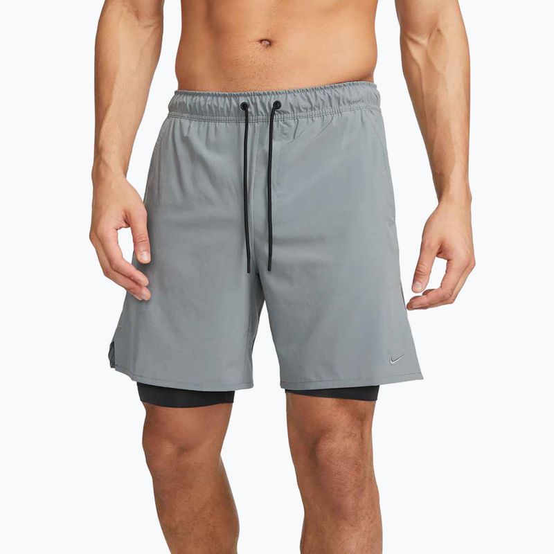Spodenki męskie Nike Unlimited 2in1 Dri-Fit 7" smoke grey/dark smoke grey/smoke grey 3
