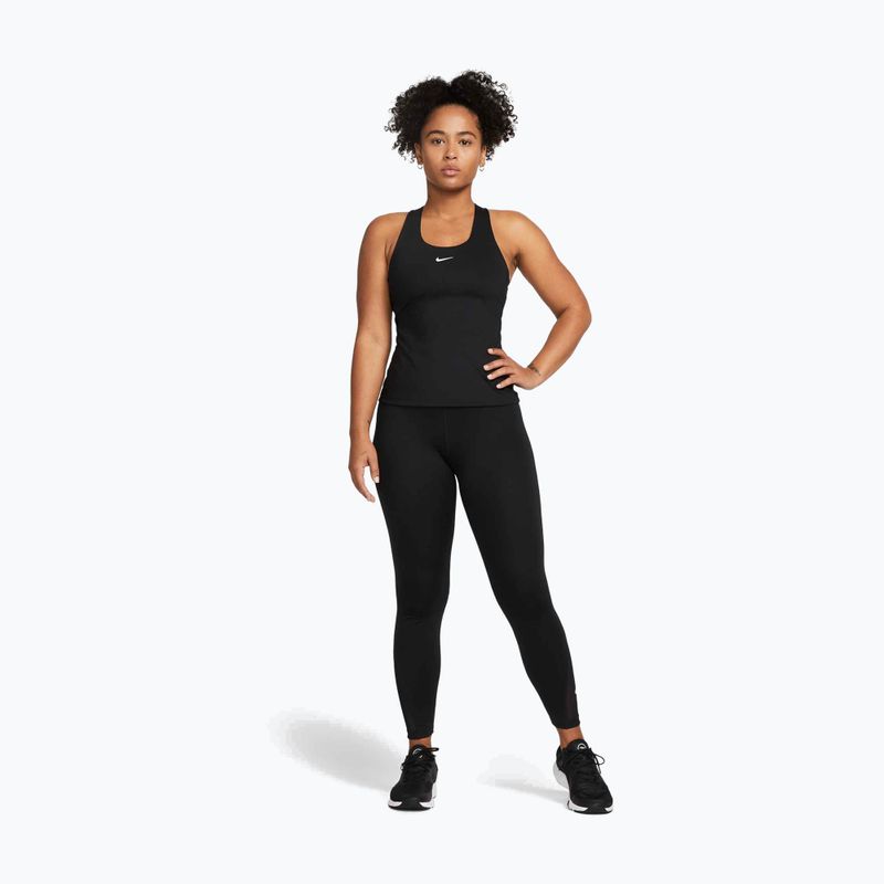 Koszulka damska Nike Swoosh Medium Support Bra black/black/white 2