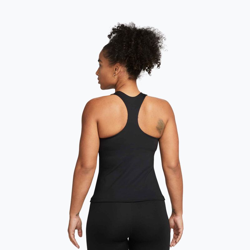 Koszulka damska Nike Swoosh Medium Support Bra black/black/white 3