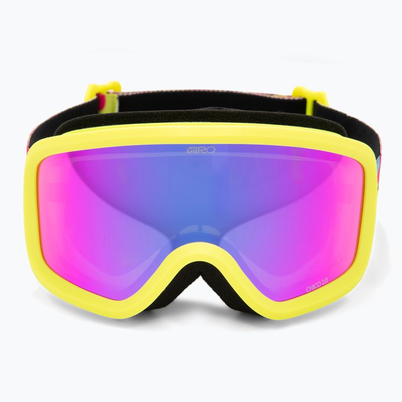 Gogle narciarskie dziecięce Giro Chico 2.0 Jr Yellow flowers/amber pink 2