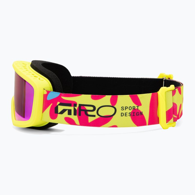 Gogle narciarskie dziecięce Giro Chico 2.0 Jr Yellow flowers/amber pink 4