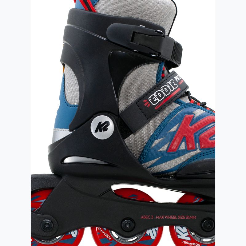 Rolki dziecięce K2 Eddie Pro gray/blue 3