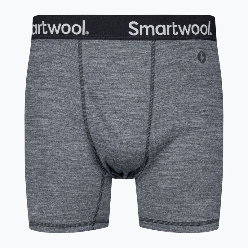 Bokserki termoaktywne męskie Smartwool Merino Boxer Brief Boxed medium grey heather
